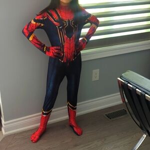 Youth Spider Man Superhero Kids Costume - Red and Blue - 150 CM